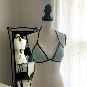 Victoria’ Secret Pink Bikini Top Pale Turquoise and Black S